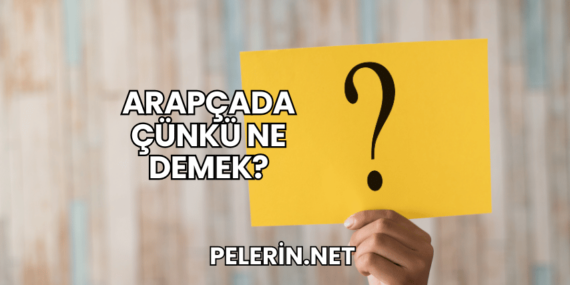Arapçada Çünkü Ne Demek?