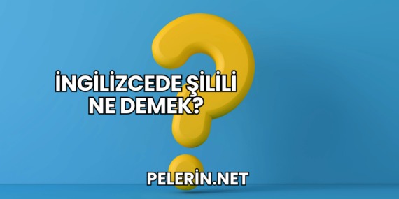 İngilizcede Şilili Ne Demek?